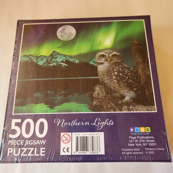 🆕️ Puzzle - Northern Lights/Owl 500 Piece NWT - Picture 5 of 6